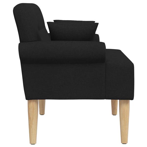 Grote foto vidaxl loungebank met knopencomfort zwart 120 x 65 x 79 cm stof huis en inrichting bankstellen