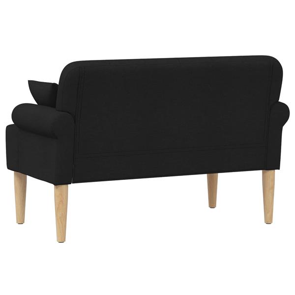 Grote foto vidaxl loungebank met knopencomfort zwart 120 x 65 x 79 cm stof huis en inrichting bankstellen