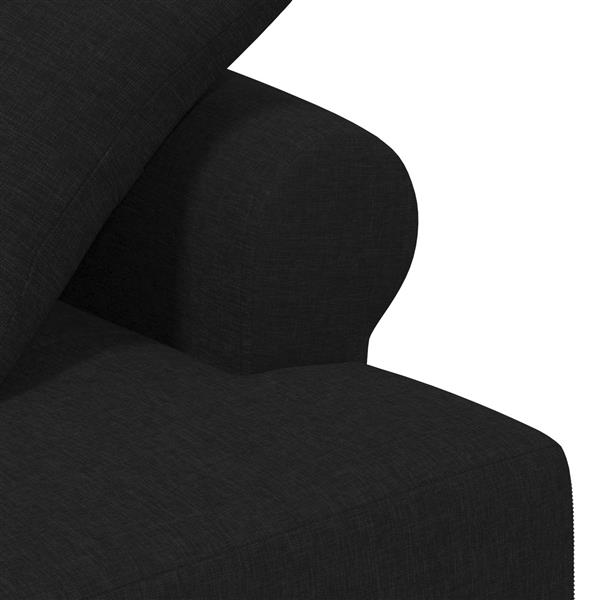 Grote foto vidaxl loungebank met knopencomfort zwart 120 x 65 x 79 cm stof huis en inrichting bankstellen