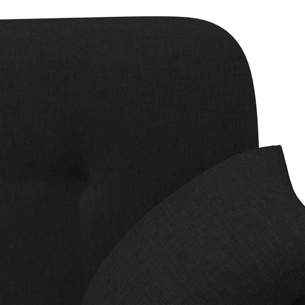 Grote foto vidaxl loungebank met knopencomfort zwart 120 x 65 x 79 cm stof huis en inrichting bankstellen