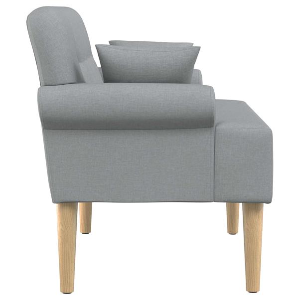 Grote foto vidaxl loungebank met knopencomfort lichtgrijs 120 x 65 x 79 cm stof huis en inrichting bankstellen