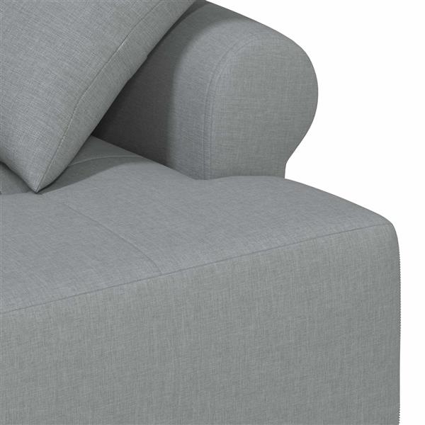 Grote foto vidaxl loungebank met knopencomfort lichtgrijs 120 x 65 x 79 cm stof huis en inrichting bankstellen