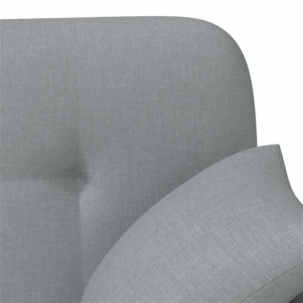 Grote foto vidaxl loungebank met knopencomfort lichtgrijs 120 x 65 x 79 cm stof huis en inrichting bankstellen