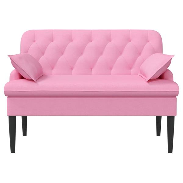 Grote foto vidaxl loungebank met knopencomfort roze 111 x 68 x 80 cm stof huis en inrichting bankstellen