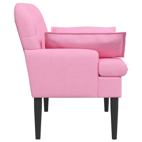 Grote foto vidaxl loungebank met knopencomfort roze 111 x 68 x 80 cm stof huis en inrichting bankstellen
