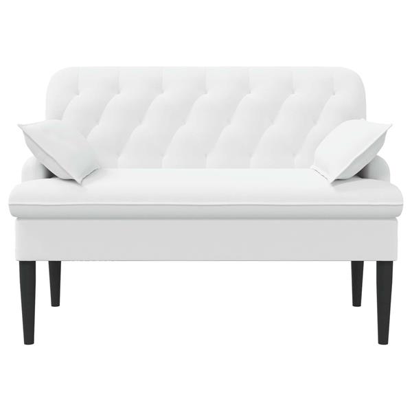 Grote foto vidaxl loungebank met knopencomfort wit 111 x 68 x 80 cm stof huis en inrichting bankstellen