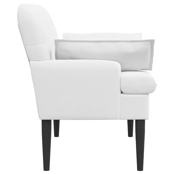 Grote foto vidaxl loungebank met knopencomfort wit 111 x 68 x 80 cm stof huis en inrichting bankstellen