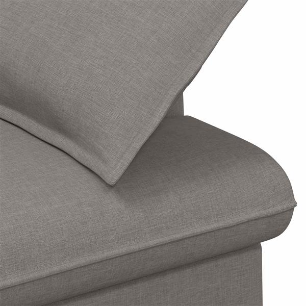 Grote foto vidaxl loungebank met knopencomfort taupe 111 x 68 x 80 cm stof huis en inrichting bankstellen