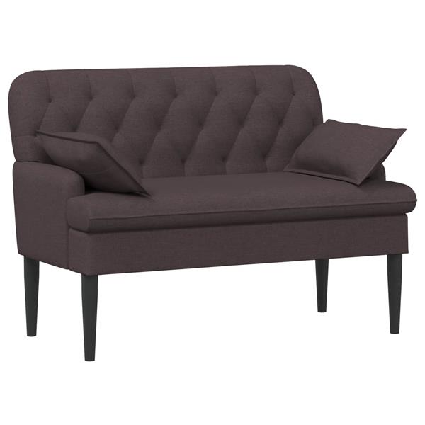 Grote foto vidaxl loungebank met knopencomfort donkerbruin 111 x 68 x 80 cm stof huis en inrichting bankstellen