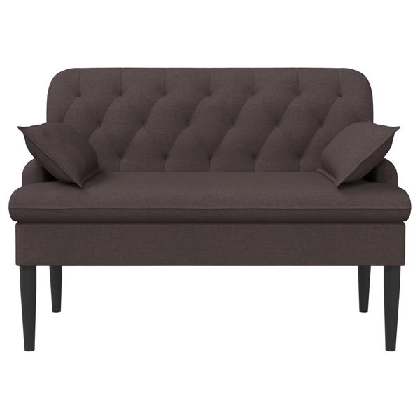 Grote foto vidaxl loungebank met knopencomfort donkerbruin 111 x 68 x 80 cm stof huis en inrichting bankstellen