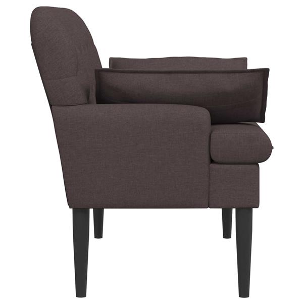 Grote foto vidaxl loungebank met knopencomfort donkerbruin 111 x 68 x 80 cm stof huis en inrichting bankstellen