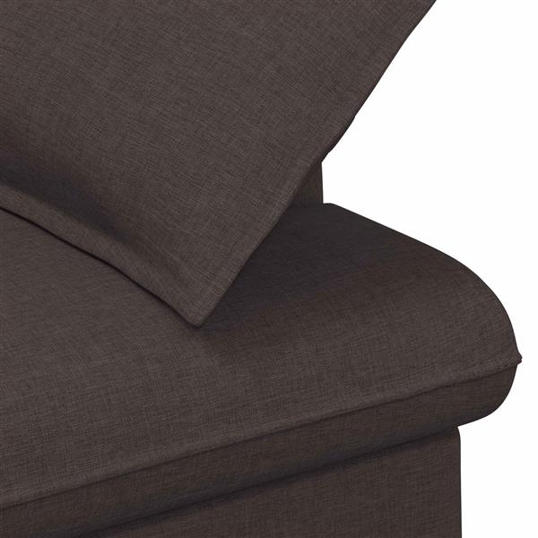Grote foto vidaxl loungebank met knopencomfort donkerbruin 111 x 68 x 80 cm stof huis en inrichting bankstellen