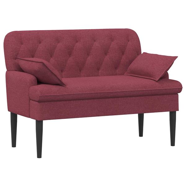 Grote foto vidaxl loungebank met knopencomfort wijnrood 111 x 68 x 80 cm stof huis en inrichting bankstellen