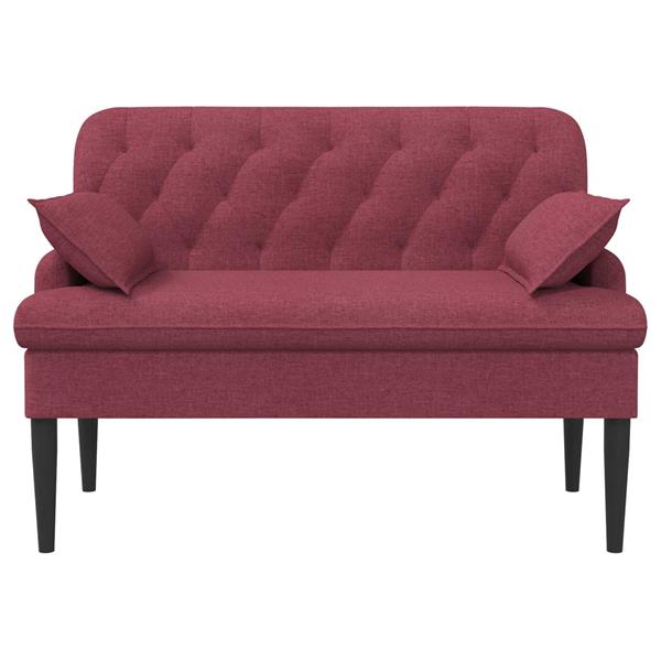 Grote foto vidaxl loungebank met knopencomfort wijnrood 111 x 68 x 80 cm stof huis en inrichting bankstellen