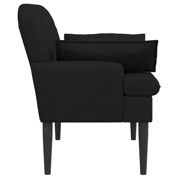 Grote foto vidaxl loungebank met knopencomfort zwart 111 x 68 x 80 cm stof huis en inrichting bankstellen