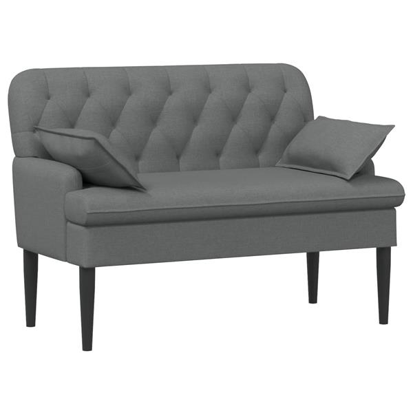 Grote foto vidaxl loungebank met knopencomfort donkergrijs 111 x 68 x 80 cm stof huis en inrichting bankstellen