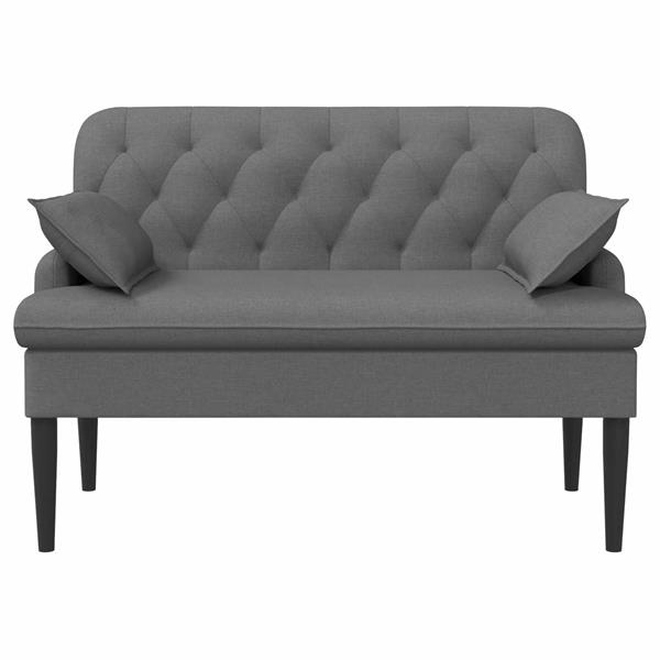 Grote foto vidaxl loungebank met knopencomfort donkergrijs 111 x 68 x 80 cm stof huis en inrichting bankstellen