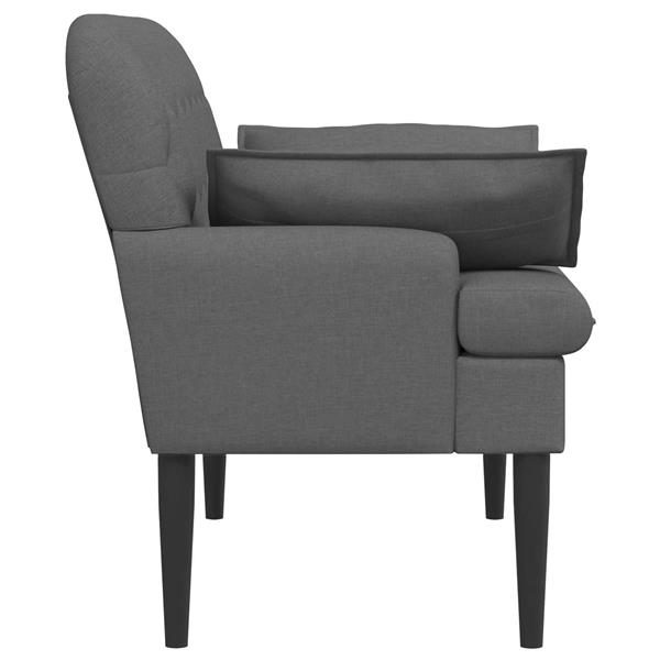 Grote foto vidaxl loungebank met knopencomfort donkergrijs 111 x 68 x 80 cm stof huis en inrichting bankstellen