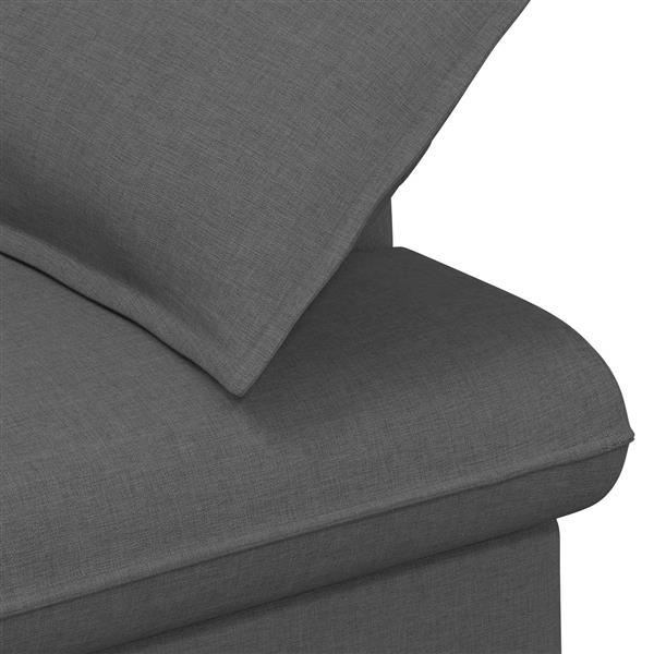Grote foto vidaxl loungebank met knopencomfort donkergrijs 111 x 68 x 80 cm stof huis en inrichting bankstellen