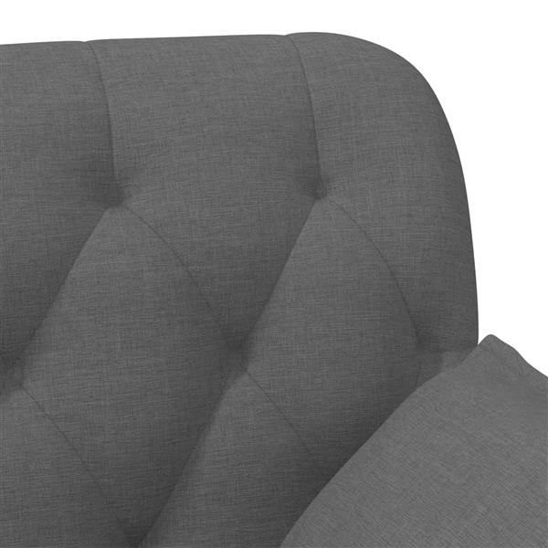 Grote foto vidaxl loungebank met knopencomfort donkergrijs 111 x 68 x 80 cm stof huis en inrichting bankstellen