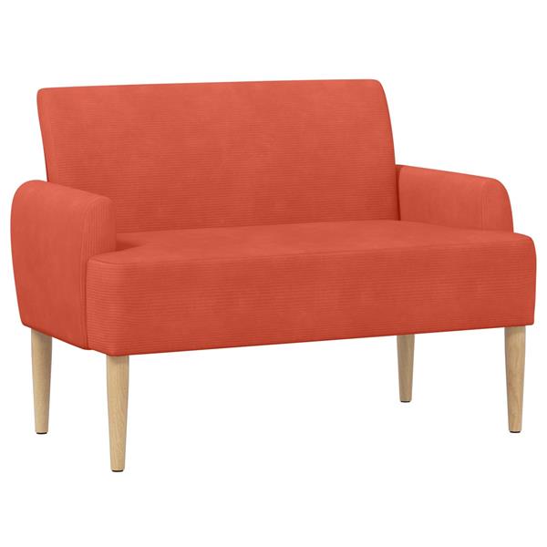 Grote foto vidaxl loungebank met knopencomfort rood oranje 116 x 67 x 81 cm huis en inrichting overige huis en inrichting