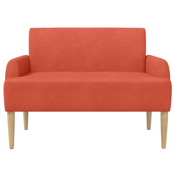 Grote foto vidaxl loungebank met knopencomfort rood oranje 116 x 67 x 81 cm huis en inrichting overige huis en inrichting