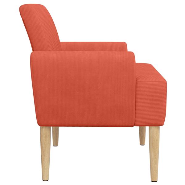 Grote foto vidaxl loungebank met knopencomfort rood oranje 116 x 67 x 81 cm huis en inrichting overige huis en inrichting
