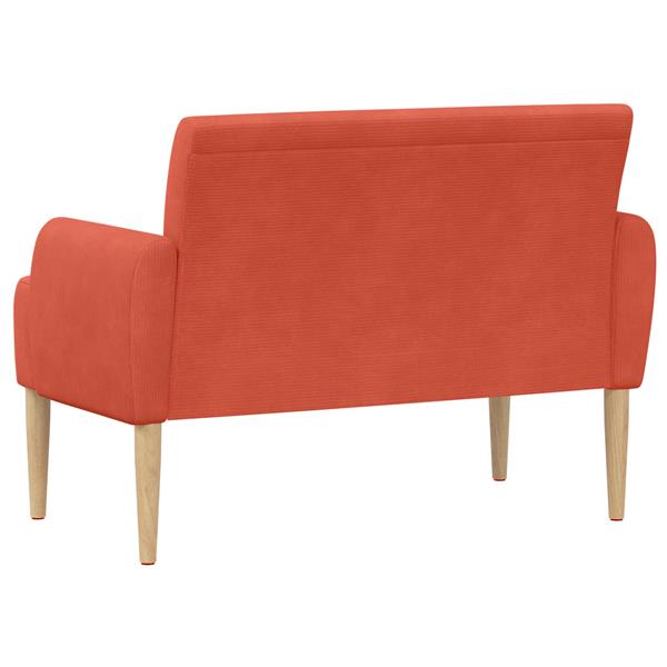 Grote foto vidaxl loungebank met knopencomfort rood oranje 116 x 67 x 81 cm huis en inrichting overige huis en inrichting