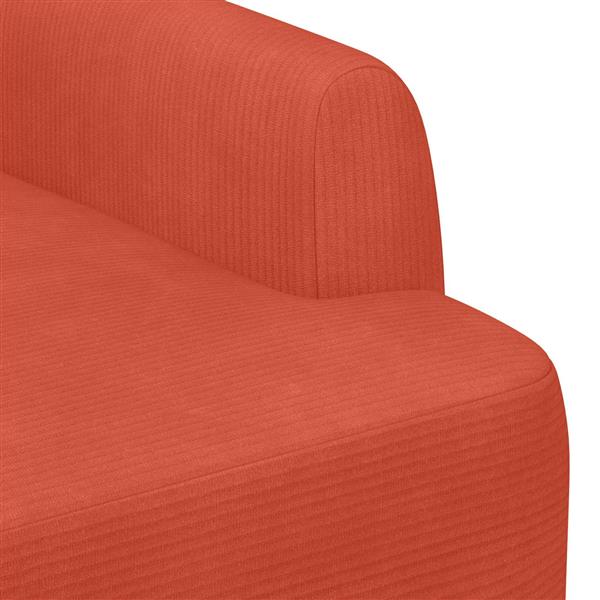 Grote foto vidaxl loungebank met knopencomfort rood oranje 116 x 67 x 81 cm huis en inrichting overige huis en inrichting