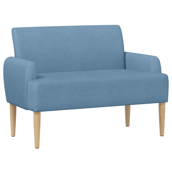Grote foto vidaxl loungebank met knopencomfort blauw 116 x 67 x 81 cm katoen stof huis en inrichting overige huis en inrichting