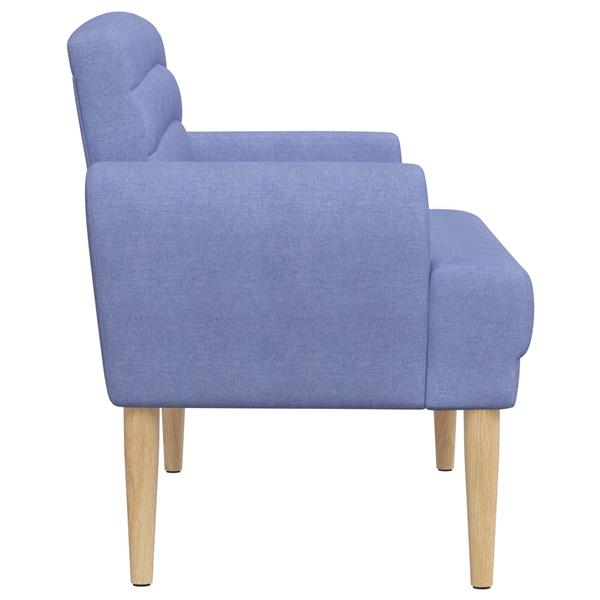 Grote foto vidaxl loungebank met knopencomfort jeans blauw 116 x 67 x 80 cm stof huis en inrichting overige huis en inrichting