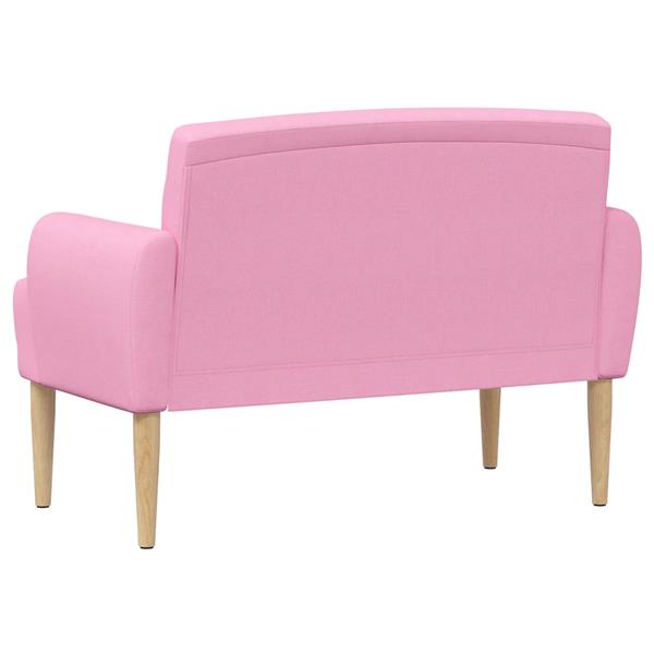 Grote foto vidaxl loungebank met knopencomfort roze 116 x 67 x 80 cm stof huis en inrichting overige huis en inrichting