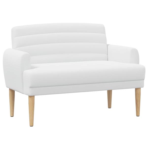 Grote foto vidaxl loungebank met knopencomfort wit 116 x 67 x 80 cm stof huis en inrichting overige huis en inrichting