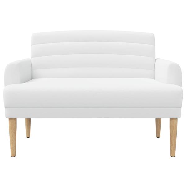 Grote foto vidaxl loungebank met knopencomfort wit 116 x 67 x 80 cm stof huis en inrichting overige huis en inrichting