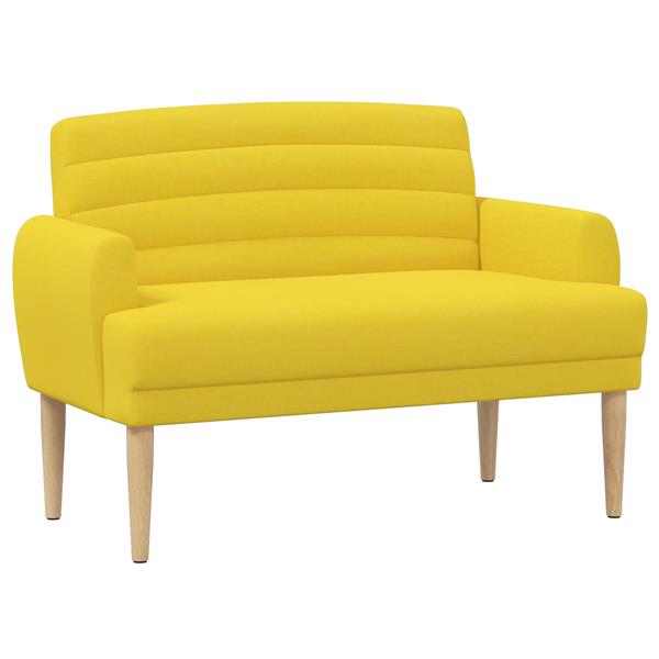 Grote foto vidaxl loungebank met knopencomfort lichtgeel 116 x 67 x 80 cm stof huis en inrichting overige huis en inrichting