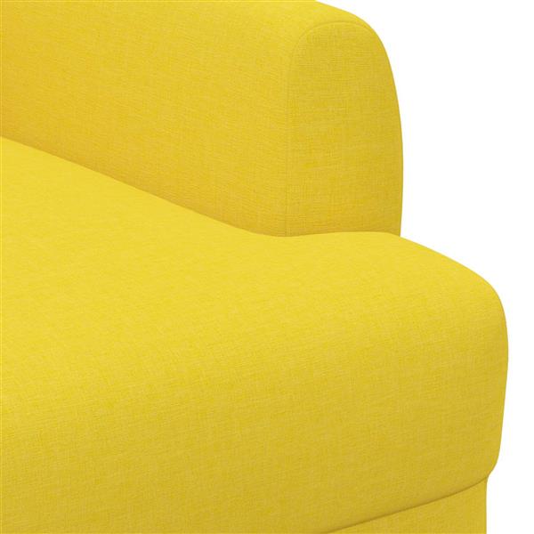 Grote foto vidaxl loungebank met knopencomfort lichtgeel 116 x 67 x 80 cm stof huis en inrichting overige huis en inrichting
