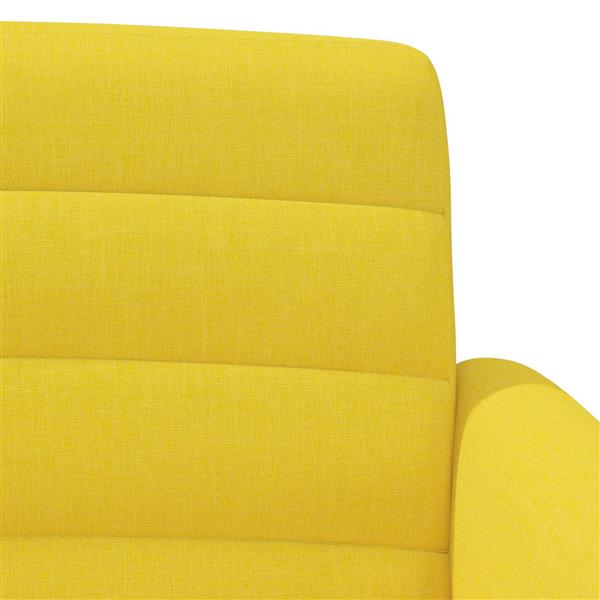 Grote foto vidaxl loungebank met knopencomfort lichtgeel 116 x 67 x 80 cm stof huis en inrichting overige huis en inrichting