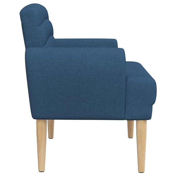 Grote foto vidaxl loungebank met knopencomfort blauw 116 x 67 x 80 cm stof huis en inrichting overige huis en inrichting