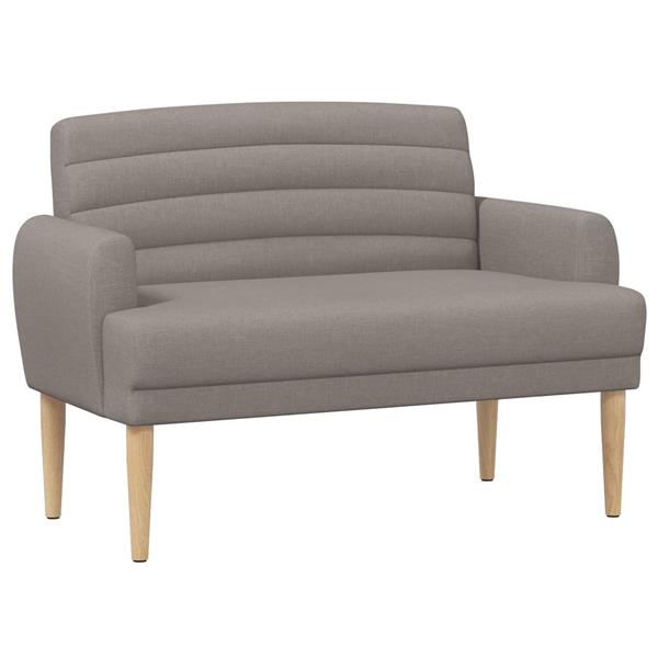 Grote foto vidaxl loungebank met knopencomfort taupe 116 x 67 x 80 cm stof huis en inrichting overige huis en inrichting
