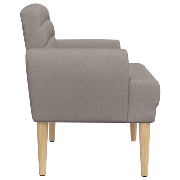 Grote foto vidaxl loungebank met knopencomfort taupe 116 x 67 x 80 cm stof huis en inrichting overige huis en inrichting