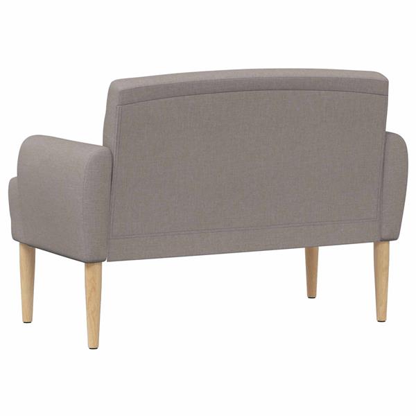 Grote foto vidaxl loungebank met knopencomfort taupe 116 x 67 x 80 cm stof huis en inrichting overige huis en inrichting