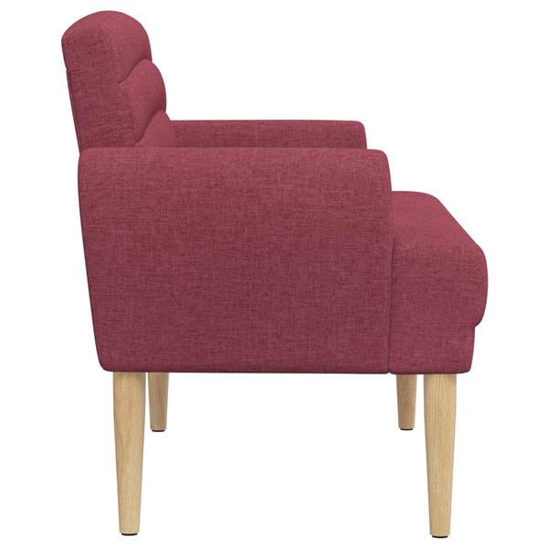 Grote foto vidaxl loungebank met knopencomfort wijnrood 116 x 67 x 80 cm stof huis en inrichting overige huis en inrichting