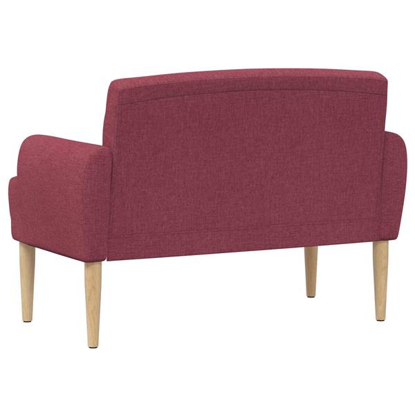 Grote foto vidaxl loungebank met knopencomfort wijnrood 116 x 67 x 80 cm stof huis en inrichting overige huis en inrichting