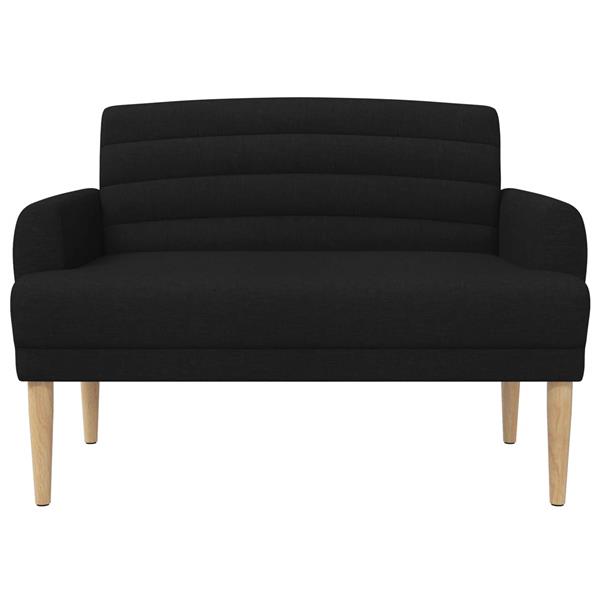 Grote foto vidaxl loungebank met knopencomfort zwart 116 x 67 x 80 cm stof huis en inrichting overige huis en inrichting