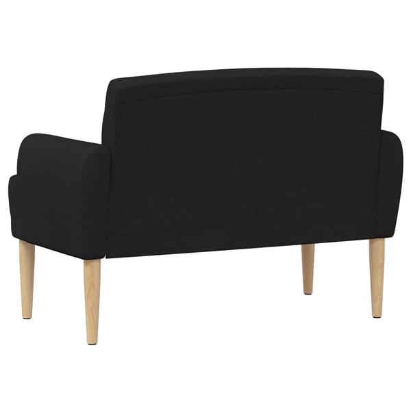Grote foto vidaxl loungebank met knopencomfort zwart 116 x 67 x 80 cm stof huis en inrichting overige huis en inrichting