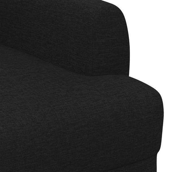 Grote foto vidaxl loungebank met knopencomfort zwart 116 x 67 x 80 cm stof huis en inrichting overige huis en inrichting