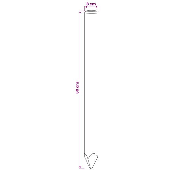 Grote foto vidaxl schuttingpalen 5 st bruin 60 cm massief grenenhout tuin en terras overige tuin en terras