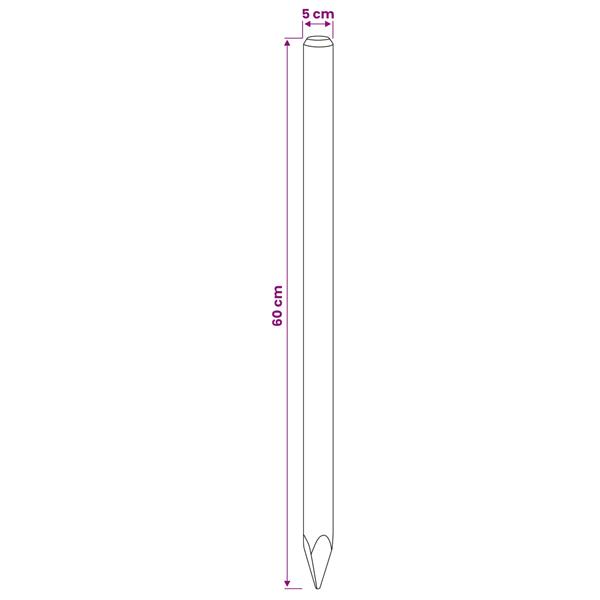 Grote foto vidaxl schuttingpalen 15 st bruin 60 cm massief grenenhout tuin en terras overige tuin en terras