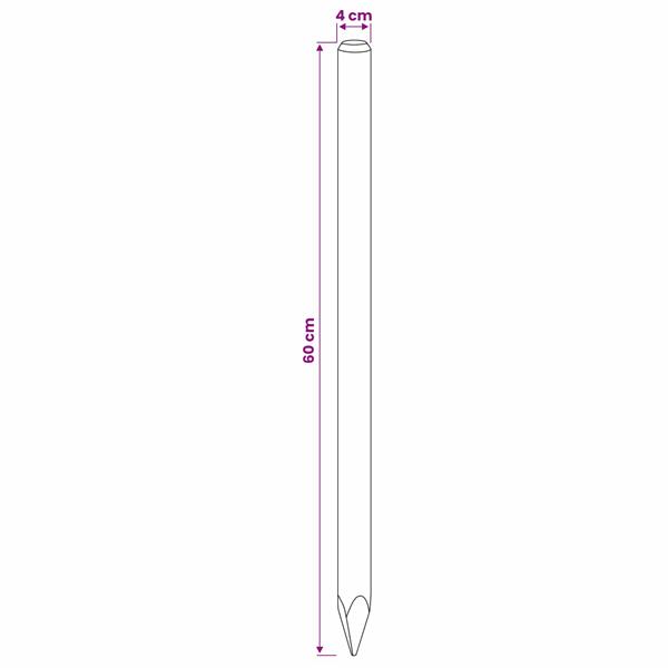 Grote foto vidaxl schuttingpalen 15 st bruin 60 cm massief grenenhout tuin en terras overige tuin en terras