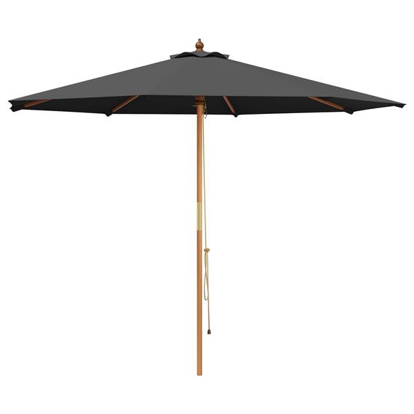 Grote foto vidaxl tuinparasol 300 x 248 cm massief eucalyptushout antraciet tuin en terras overige tuin en terras